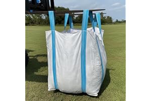 Julymoda FIBC Bulk Bag 6 Pack, Large Moving Bags 35"L x 35"W x 43"H, Heavy Duty Storage Tote Moving Boxes 2000 lbs SWL, Open 