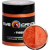 Eye Candy Pigments Premium Orange Mica Powder - Tiger (25gr) - for Epoxy, Resin, Soap, Paint, Woodworking, Acrylic Pouring, Bath Bombs, Fishing Lures - DIY Arts and Crafts Additive