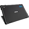 Gumdrop SlimTech Laptop Case Fits ASUS Chromebook C204EE (Clamshell). Designed for K-12 Students, Teachers and Classrooms – Drop Tested, Rugged, Shockproof Bumpers for Reliable Device Protection–Black