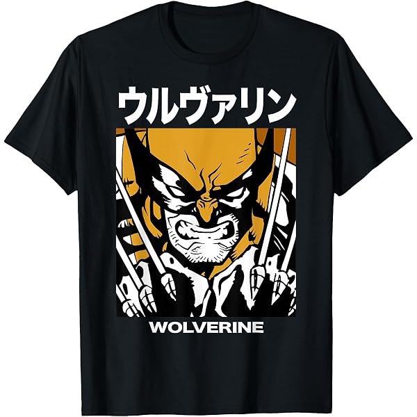 T-shirt Marvel X-Men Wolverine - Noir - Taille L - Homme - Coton