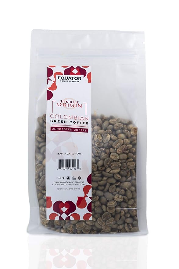 Unroasted Green Coffee Beans, COLOMBIAN Single Origin, Organic Raw
