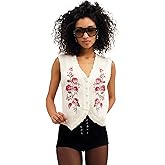 For Love & Lemons Women's Molly Embroidered Sweater Vest
