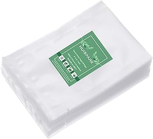 4x6 Inch Vacuum Sealer Bags,Pre-Cut Design Bags for Vacuum Sealer Heat Seal Bag Boilsafe Freezable Resizable (100PCS)