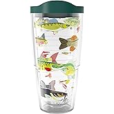 Tervis Freshwater Fish and Lures Made in USA Double Walled Insulated Tumbler Travel Cup Keeps Drinks Cold & Hot, 24oz, Classic