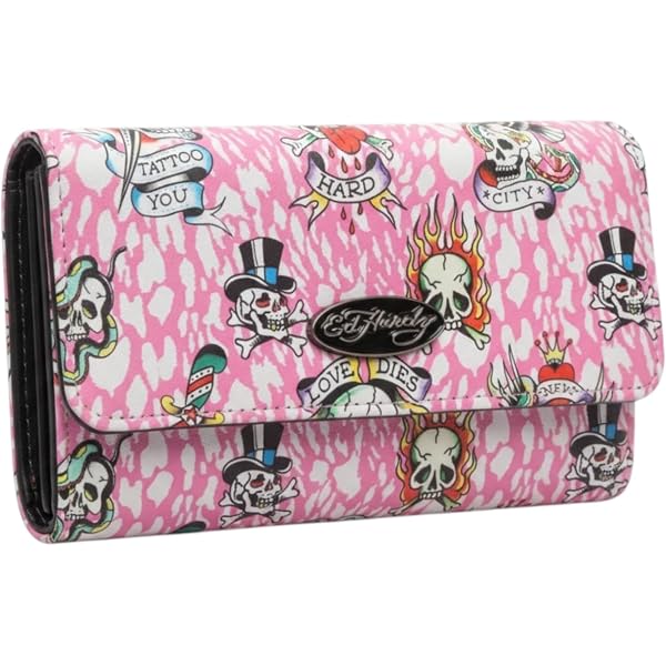 Amazon.com: ED HARDY Women's Zip Around Wallet Wristlet with