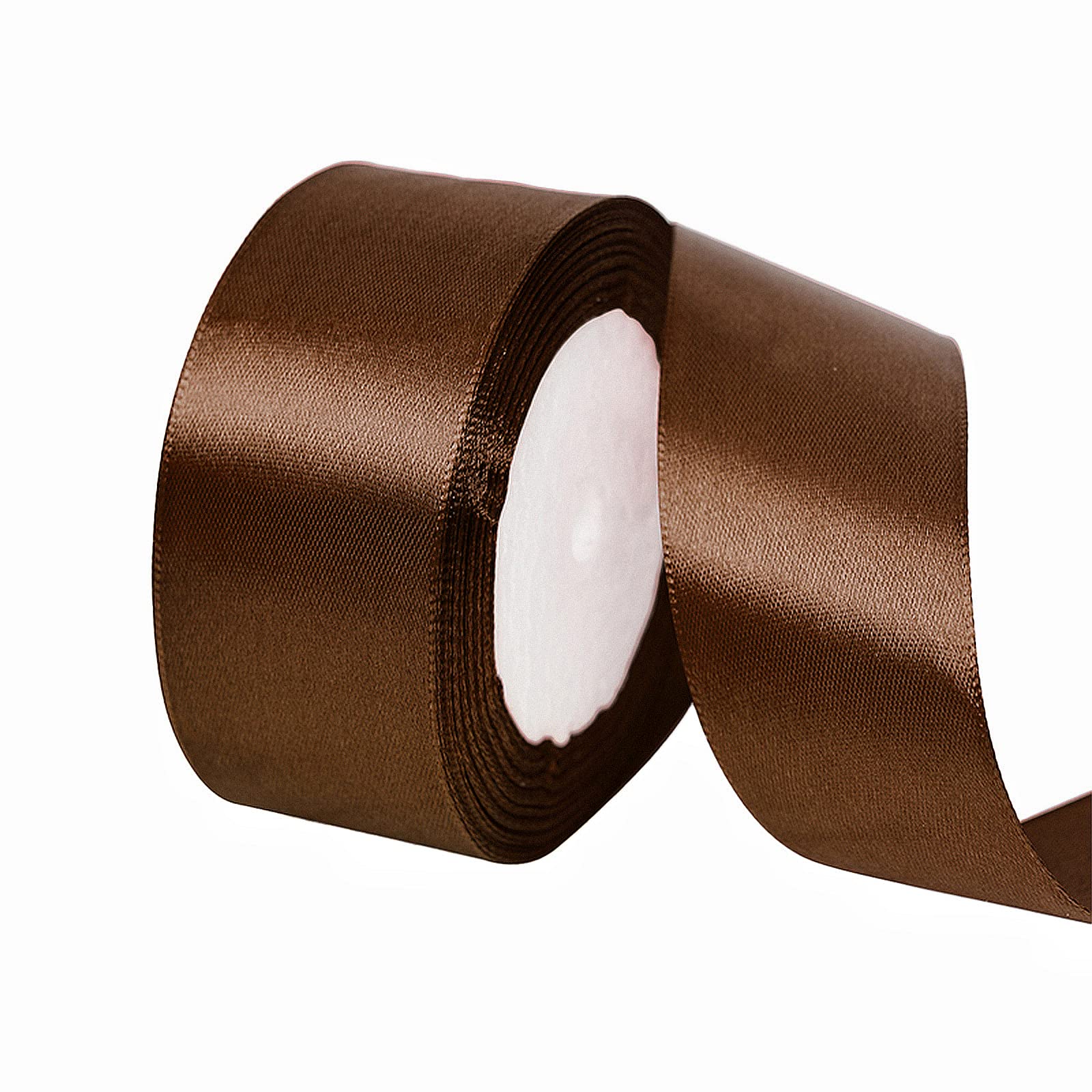 23m Wide Coffee Satin Ribbon 40mm for Wedding Car,Large Fabric Ribbon 1.5 Inch Car Ribbon Thick Baby Blue Ribbon for Crafting,Gift Wrapping,Wedding,Christmas,DIY,Hair Bows,Cake Decorations, 4CM — image 1