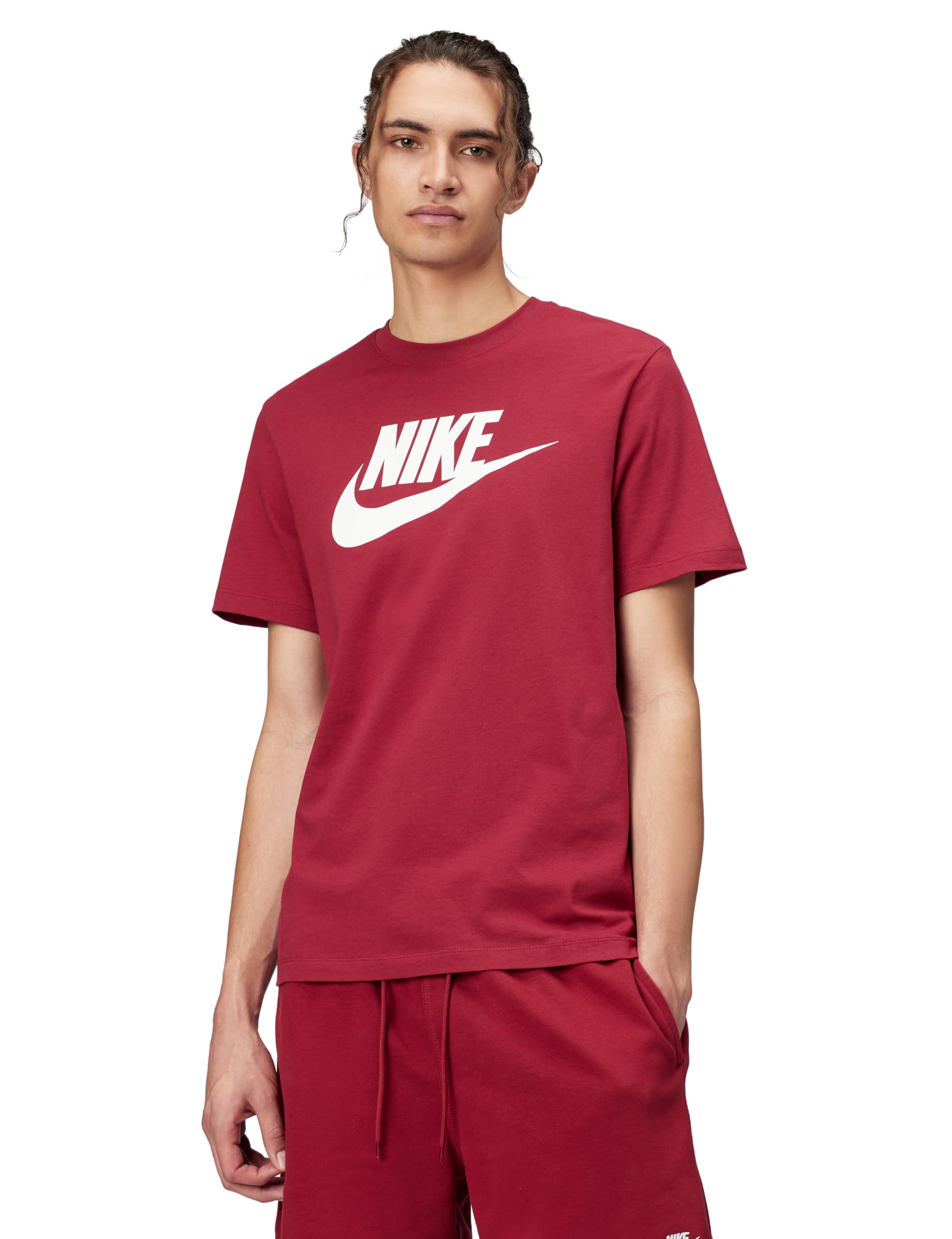 Nike Men's Sportswear Icon T-Shirt, Team Crimson, Small - Tall Image