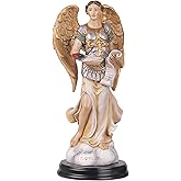 ICE Armor 5" H Archangel Gabriel Statue The Messenger Angel Holy Figurine Religious Decoration Office Desk/Home/Living Room/Table Decor, Perfect House Warming Gifts for New Home