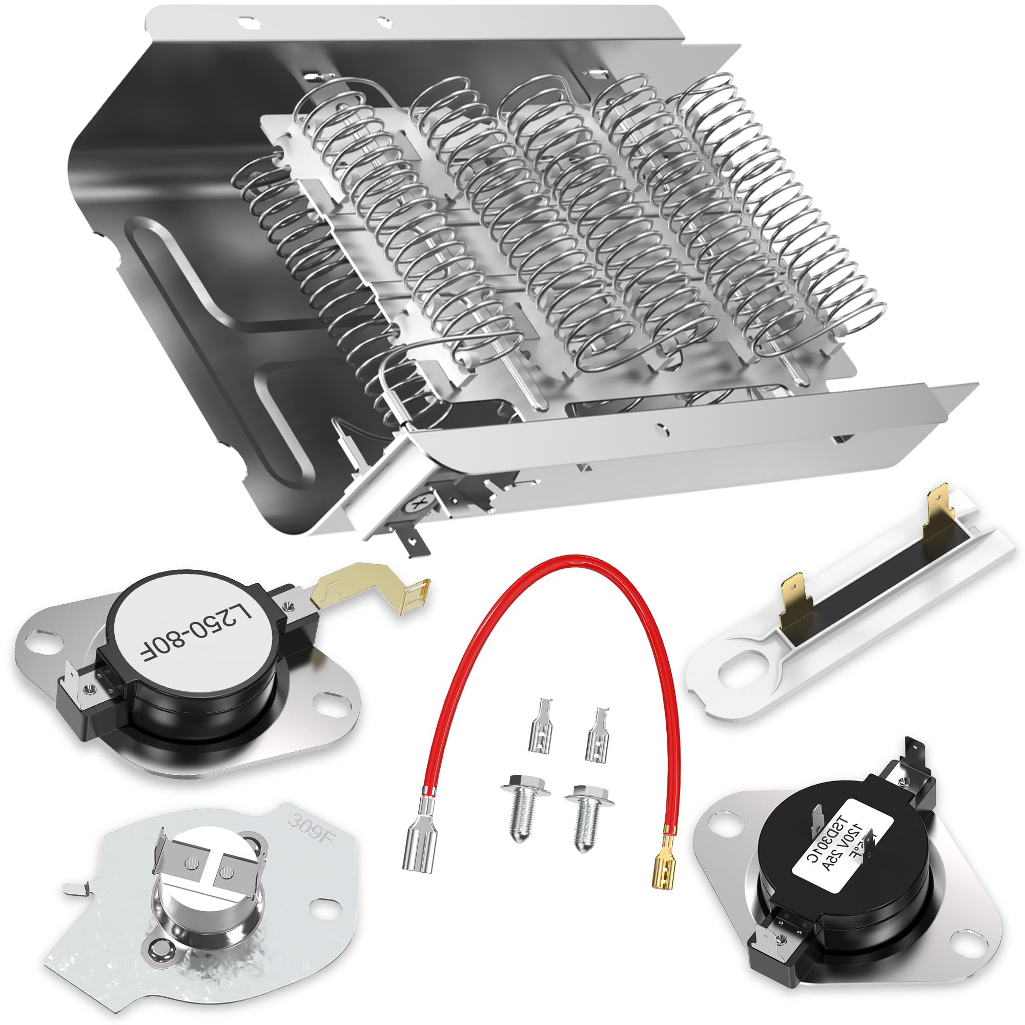 Photo 1 of ?Upgraded?279838 Dryer Heating Element Kit for Whirlpool Kenmore 70 80 Series Roper Maytag Amana Admiral Dryer Parts Include Dryer Thermostat Thermal Fuse Replaces w10724237 by Funmit