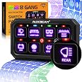 Painel De Interruptores Auxbeam RB80 XL - 8 Grupos RGB Para Veículos 12-24V