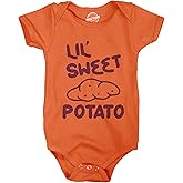 Crazy Dog T-Shirts Baby Bodysuit Lil Sweet Potato Jumper Funny Thanksgiving Dinner Turkey Day Baby Creeper