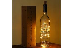 Umigy Christmas Mom Gifts for Women Wine Bottle Lights with Cork Gifts from Daughter Son to Mother Light up Lamp Decor LED Glass Waterproof Cork Light for Home Decorations Birthday Party Holiday Decor