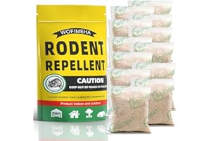 ANEWNICE Rodent Repellent, Peppermint Oils Mouse Repellent Outdoor,Rat Repellent for House/Car/RV/Boat/Garage/Shed/Cabin,Rodent Repellent for Car Engines,Mouse Repellant,Mice Away(12 Pouches)