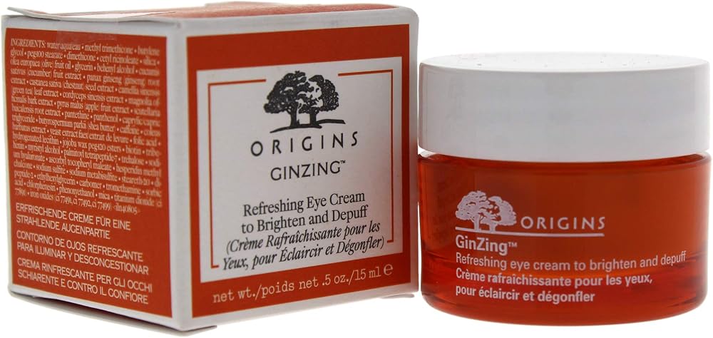 Origins GinZing Refreshing Eye Cream 15ml Brighten Depuff Dark Circles