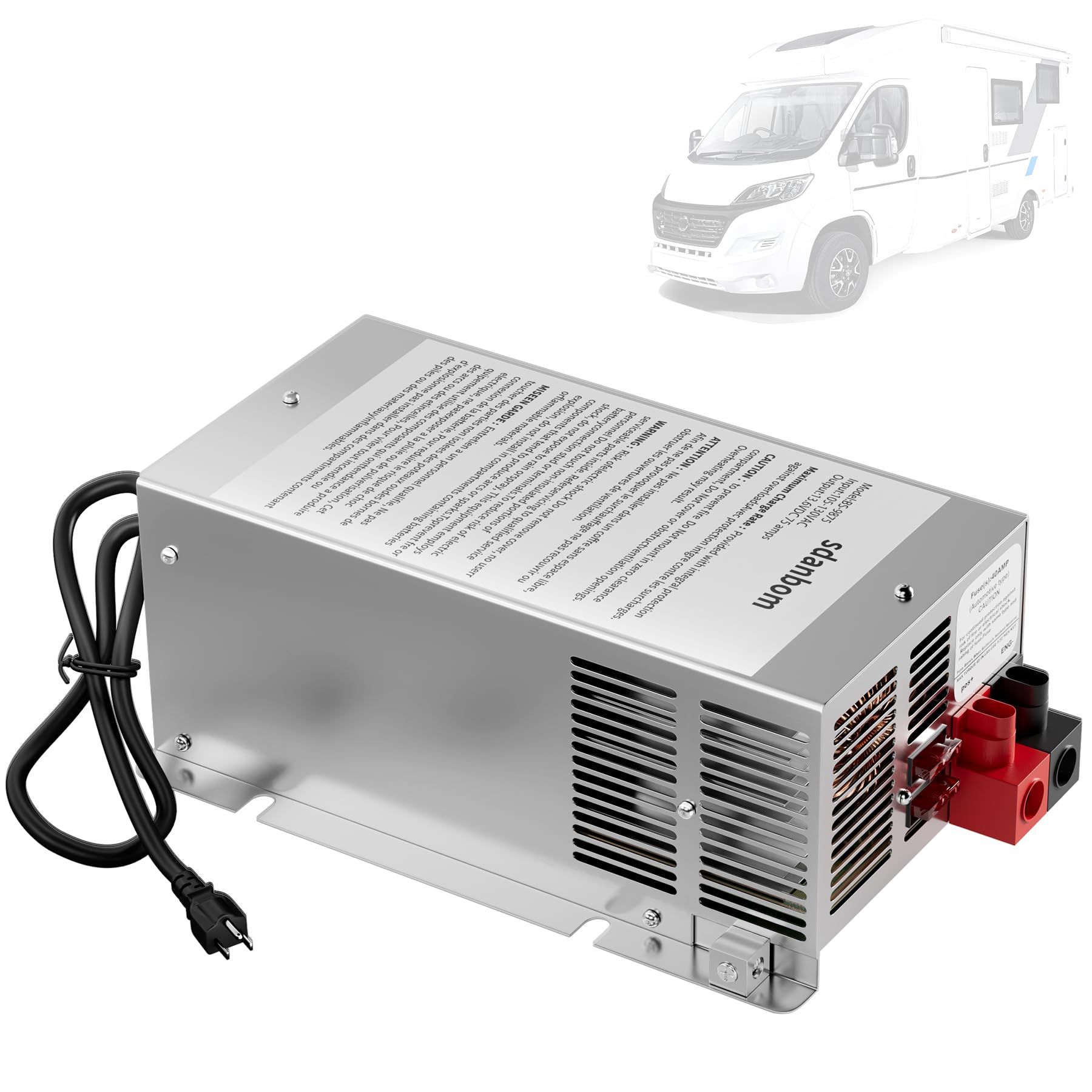 Photo 1 of WF-9875 75 Amp RV Power Converter - Deck Mount Three-Stage Power Converter/Charger Replacement for 9800 Series,Rv Converter 75 amp for Camper RV Trailer…
