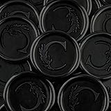 25Pcs Black Wax Seal Stickers Handmade Vintage