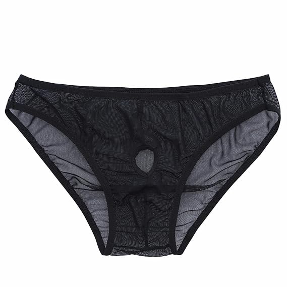 YiZYiF Herren Slip Tanga Briefs Männer String Mesh Sheer Unterhose Unterwäsche mit Penishülle Loch