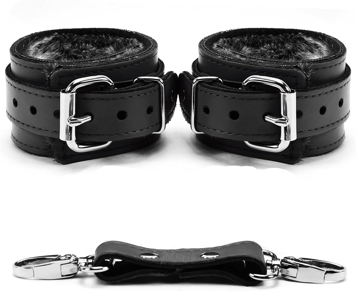 VP Leather Berlin Ankle Cuffs Black Health & Personal Care