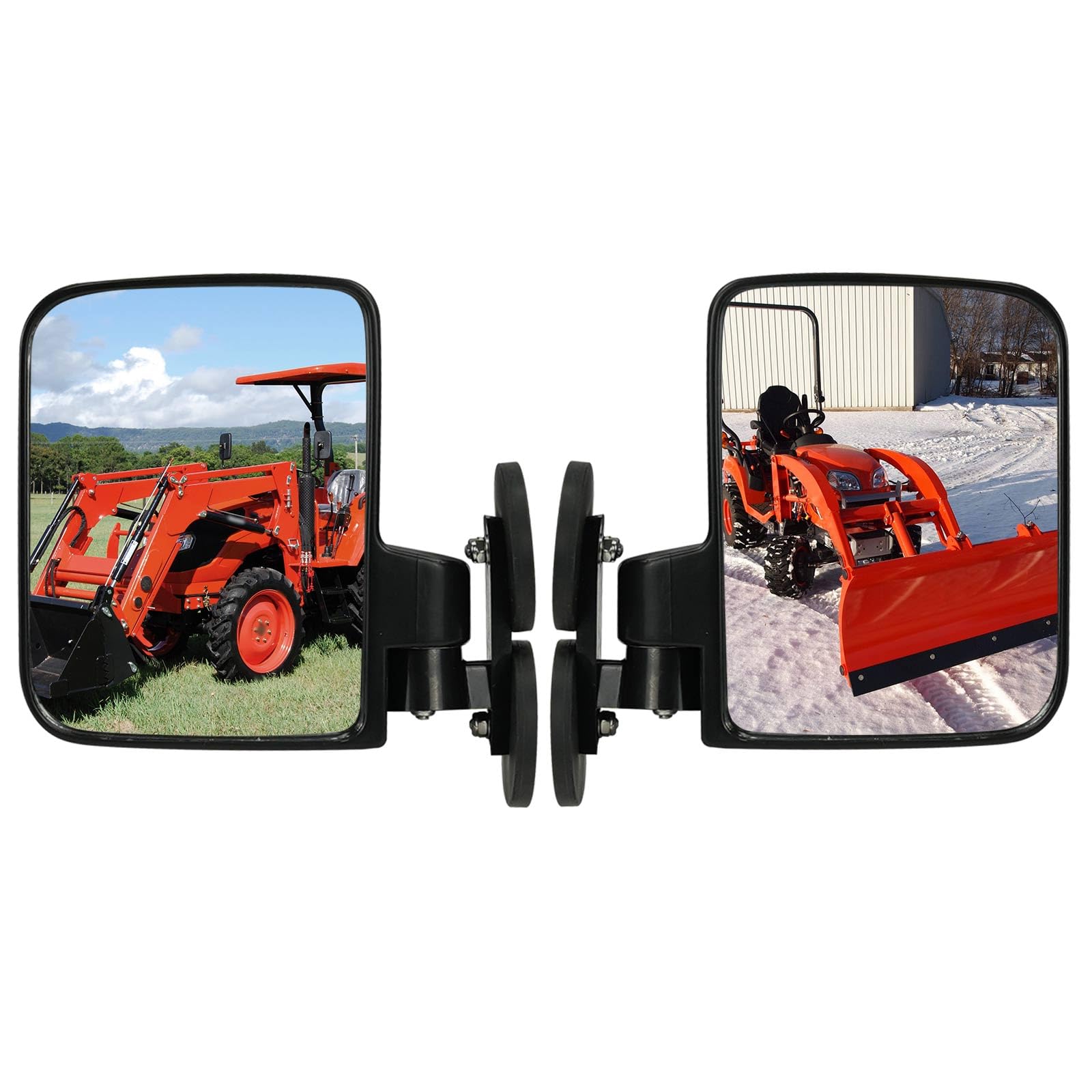 Photo 1 of 1 Pair Universal Tractor Mirrors Strong Magnetic Side View Mirrors for Tractors Forklifts Movers Golf Carts 114LB Left Right 7" x 5"