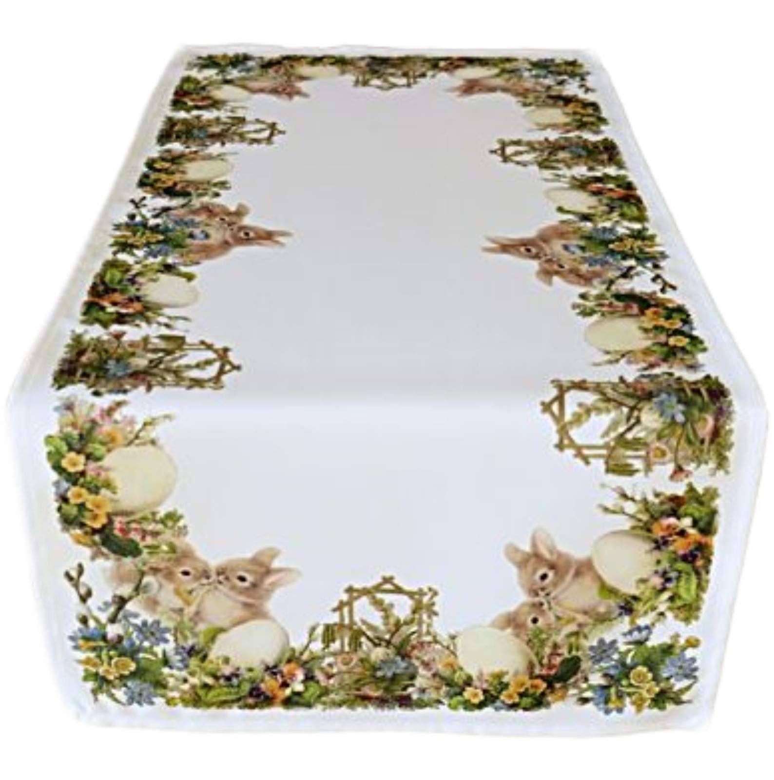 Raebel Tablecloth, Table Topper, Easter Table Decoration, Spring, Easter Bunny, Nostalgia, Polyester (Tablecloth, 40 x 90 cm)