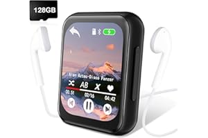 128GB MP3 Player with Bluetooth 5.3, Portable Digital Lossless Music Player with Built-in Speaker, 2.0 in Full Touch Screen, 