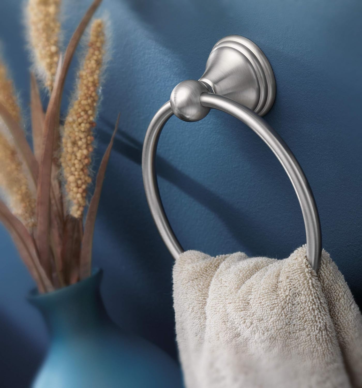 Moen DN8486CH Preston Collection Bathroom Hand Towel Ring, Polished Chrome - Chrome Towel Bar - 