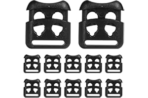 Healifty 100pcs Double Plastic Cord Locks for Drawstrings Spring Toggle Stoppers with Secure Grip Technology