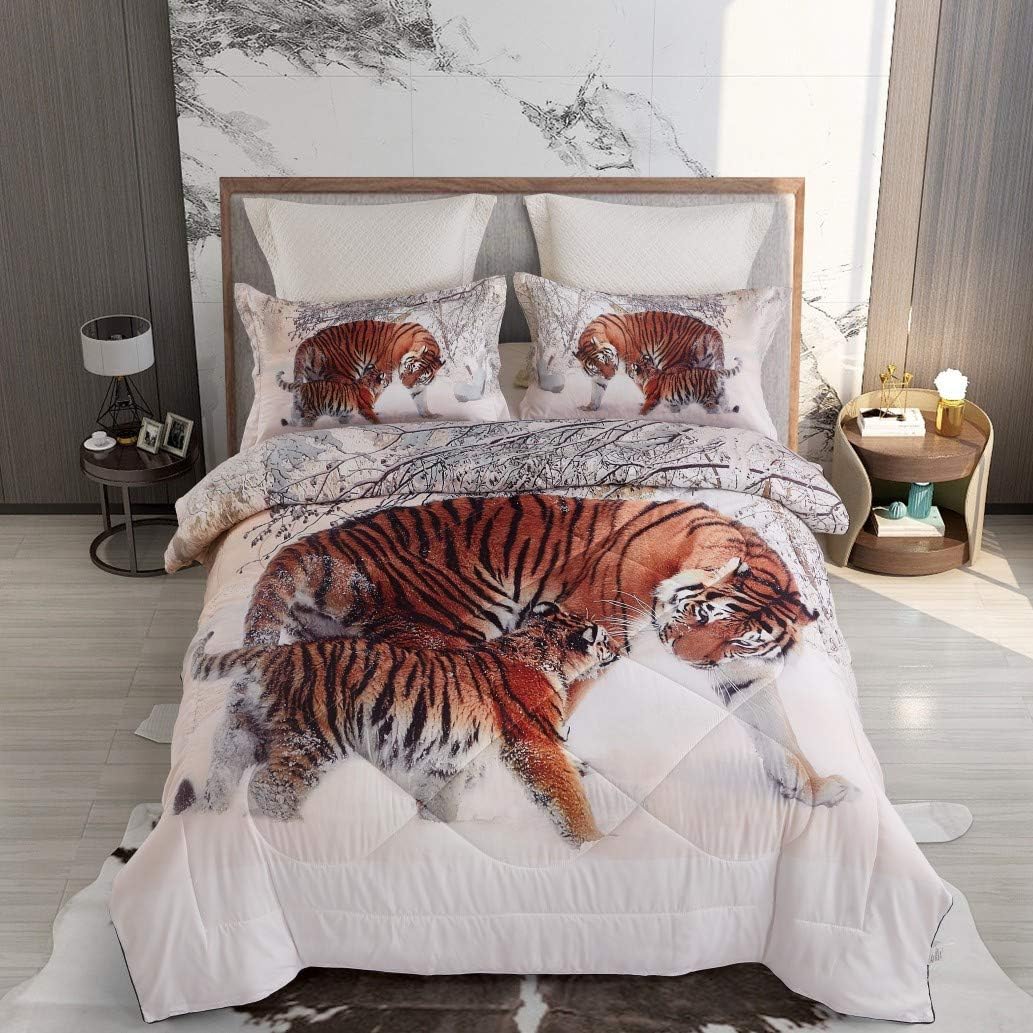 Amazon Com Encoft 3d Mother Son Tigers Bedding Comforter Sets