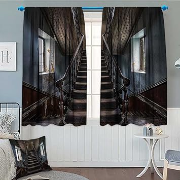 Amazon Com Strongger Scary Decor Room Darkening Wide Curtains