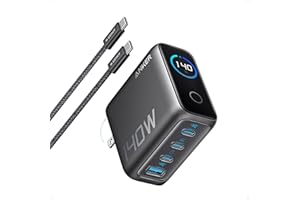 Anker Laptop Charger, 140W MAX USB C Charger, 4-Port Multi-Device Fast Charging, Advanced GaN Power Adapter, Intuitive Touch 