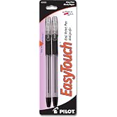PILOT EasyTouch Ballpoint Stick Pens, Fine Point, Black Ink, 2-Pack (32020)