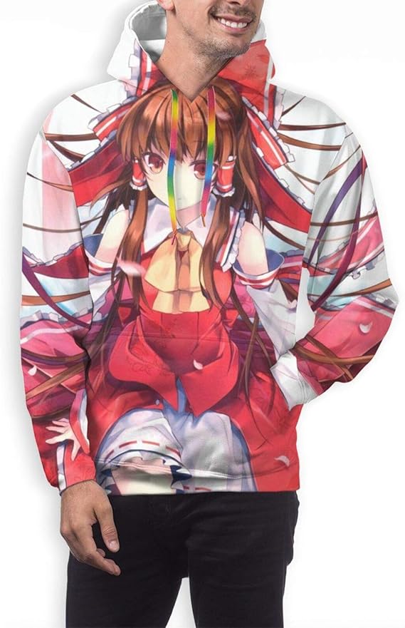 Amazon Co Jp メンズ 東方project博麗 霊夢1 パーカー 長袖 3dプリント 創意デザイン 厚手服 コートファッション ヒップホップ 面白い フード付き スウェット春秋冬服 ファッション
