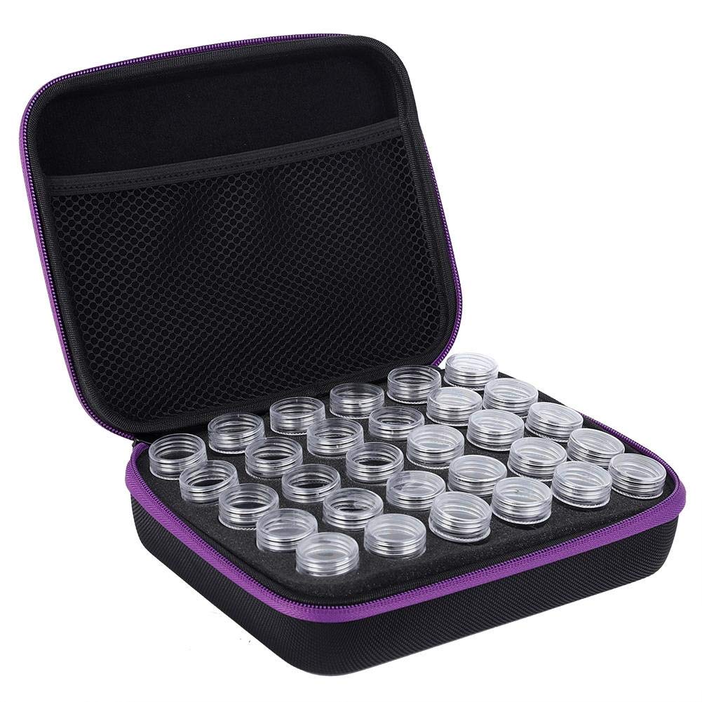 Oumij 30 Slots Diamond Embroidery Box Diamond Painting Accessories Tool Storage Box.(Purple)