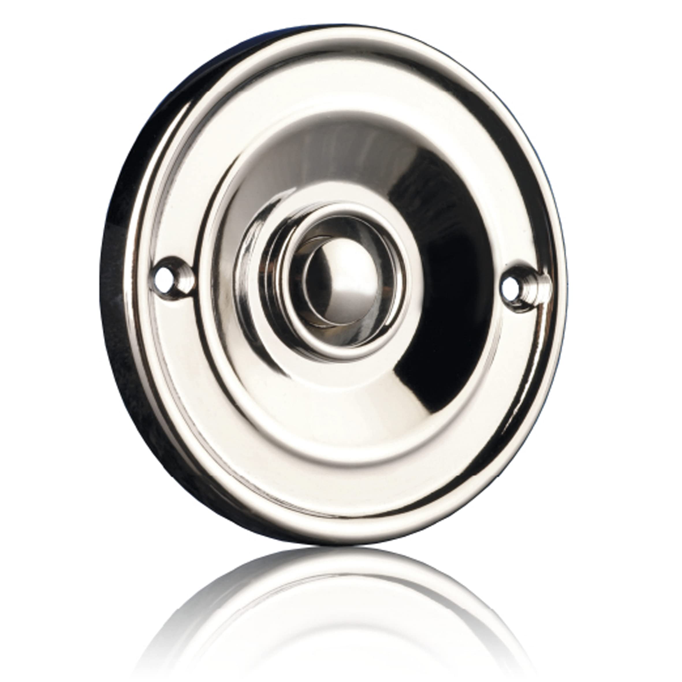 Byron 2207C Bell Push – Flush Mounted – Chrome Finish, 10.008.05