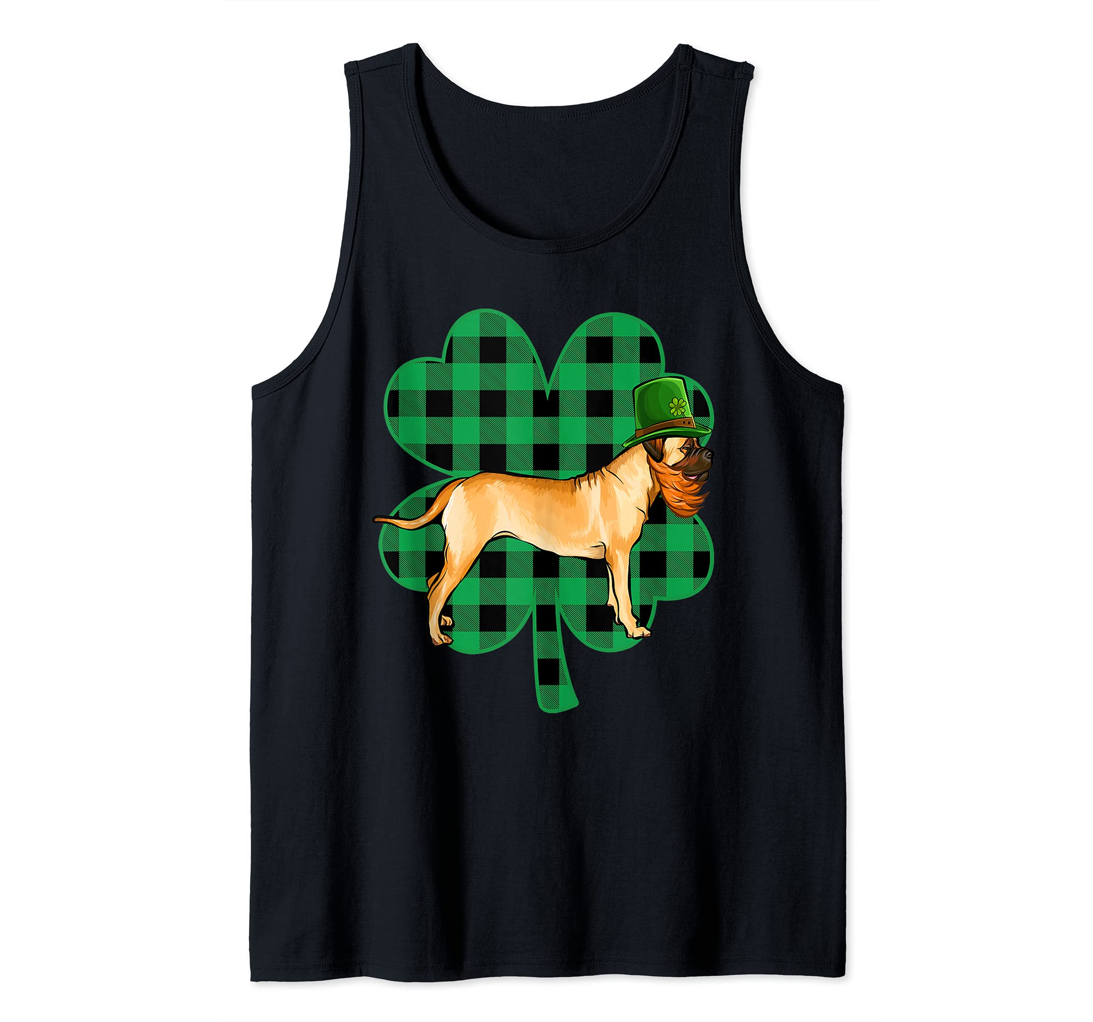 Bullmastiff Leprechaun St Patricks Day Lucky Clover Tank Top