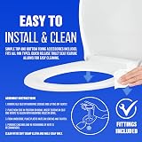 BARGAINS-GALORE Soft Close White Toilet Seat D Shape Easy Install view 3