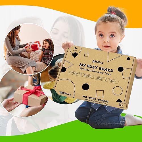 Montessori Busy Board for Toddlers, Wooden Sensory Toys, Preschool Learning  Activities for Fine Motor Skills T