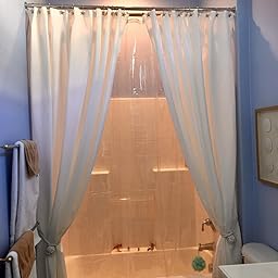 Amazon Com Short Shower Curtain With 66 Inch Length Fabric