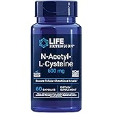 Life Extension N-Acetyl-L-Cysteine (NAC), Immune, Respiratory, Liver Health, NAC 600 mg, Potent antioxidant Support, Free-radicals, Easy to Absorb, 60 Capsules