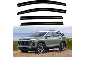 FormiPow Window Visors Rain Guards for 2025 2026 Chevy Equinox LS LT RS Premier, Tape-On Window Deflectors, Weather Protection, Wind Noise Reduction, Chevy Equinox Accessories (4 Pcs)