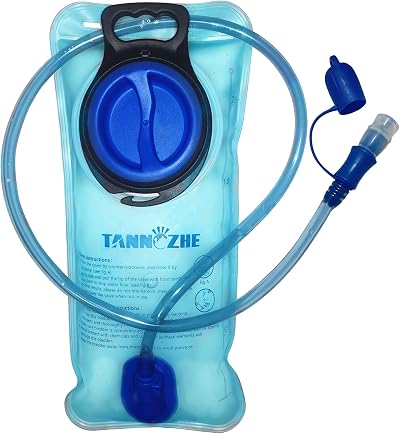 TANNOZHE 2L Hydration Water Bladder BPA Free Leak Proof Blue