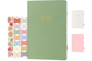 ARTAKE Recipe Book to Write in Your Own Recipes, Blank Cookbook Family Recipe Notebook with Tabs, Aesthetic Blank Cook Book to Organize Your Recipes, 8.5 x 5.5