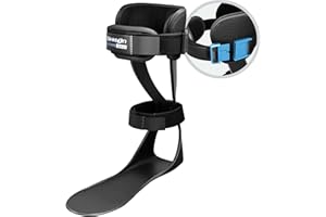 Brace On AFO S-Type - Drop Foot Stabilizer Brace, Moldable, Trimmable, Lightweight Polyethylene, Braces for Men, AFO Brace and Foot Drop Braces, Boot for Injured Foot, Men, Right