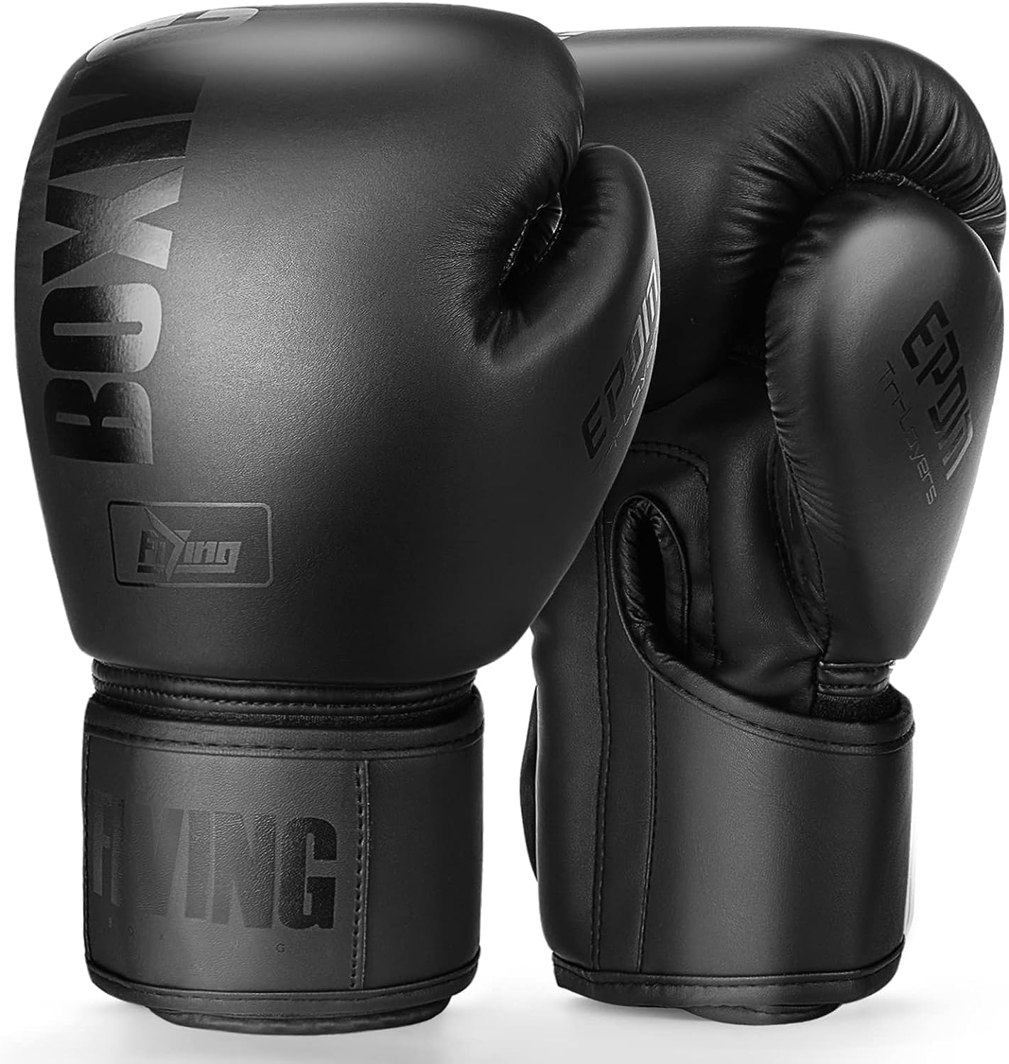 FIVING Boxing Gloves for Men and Women, Heavyweight, Black, Suitable for Boxing, Kickboxing, Mixed Martial Arts, Muay Thai, MMA, Heavy Bag Training (Black, 14oz)