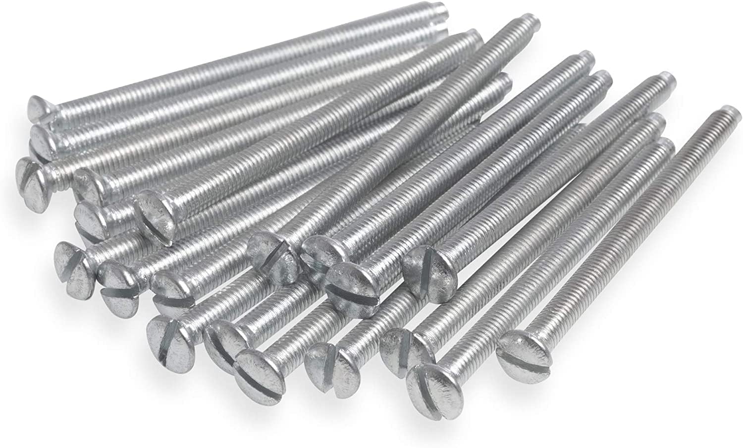 Pack of 40 Mixed M3.5 Screws 35mm, 40mm,50mm and 75mm Long Assorted Electrical Machine Screw for Light Switch and Plug Sockets Bright Zinc Plated DIY Plated Slotted Head