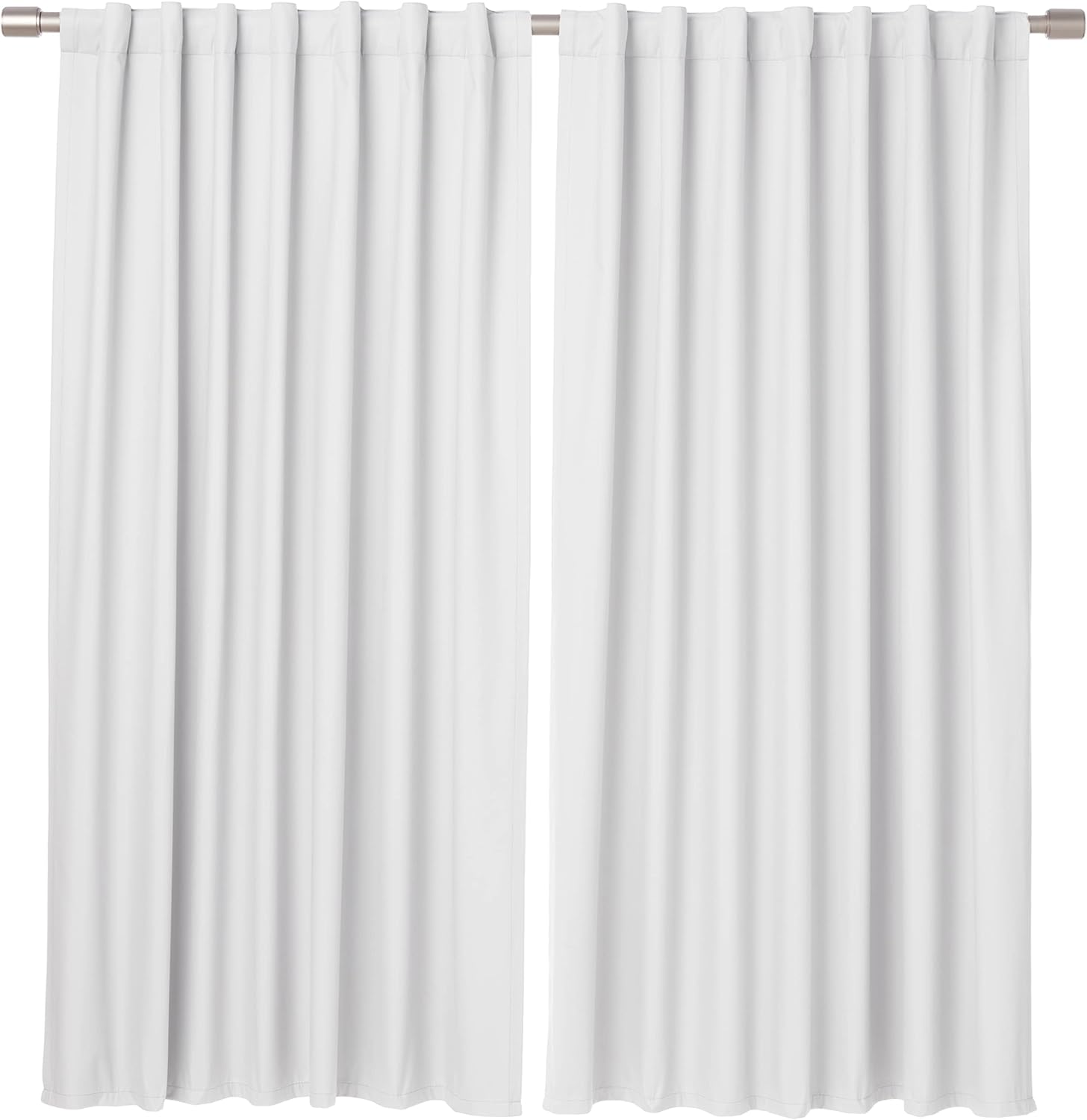 Window Treatments - Amazon Basics Room Darkening Blackout Window Curtains with Back Tab Hanging Loops - 52