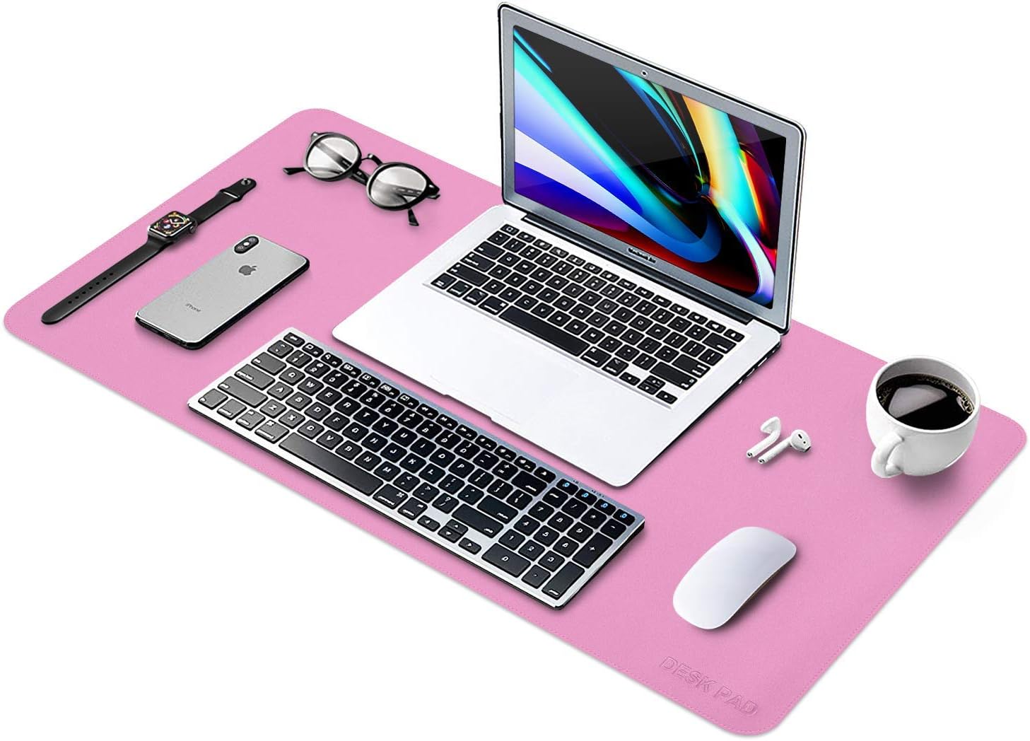 Dual-Sided Writing Desk Pad Protector, Multifunctional Office Desk Mouse Pad Mat, Waterproof Desk Blotter Protector, PU Leather Large Desk Blotter Protector Compatible for Office Home Gaming