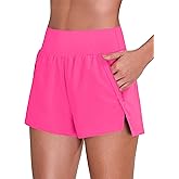 Blooming Jelly Womens High Waisted Running Shorts V Side Split Quick Dry Workout Athletic Shorts with Pockets 2026 2"