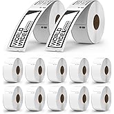 Supdesk Compatible for DYMO 30252 (1-1/8" x 3-1/2") Address Barcode White Thermal Labels 12 Roll 4200 Labels Work with LabelWriter 4XL Printer NOT Fit 5XL