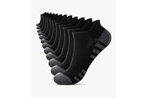 Laysblen 6 Pack Mens Cushioned Athletic Ankle Socks Cotton Low Cut Short Socks Men Women for Workout and Daily Activities